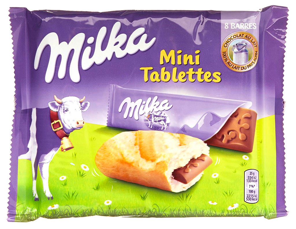 Tablette de chocolat au lait Mini Tablettes MILKA