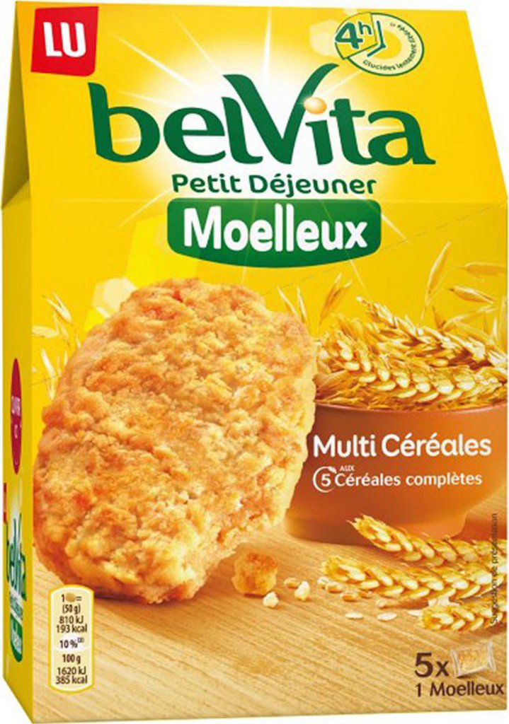 LU BelVita Petit Déjeuner Miel et Pépites de Chocolat 5 Céréales