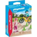 PLAYMOBIL 70061 Enfants avec Vélo et Rollers