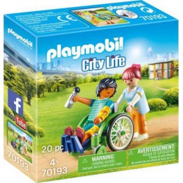 PLAYMOBIL City Life 70193 Le Patient en Fauteuil Roulant