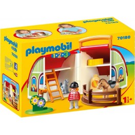 Playmobil 70180 - 1.2.3 - Centre équestre transportable