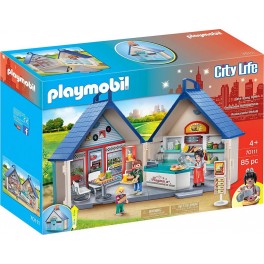 Playmobil Playmobil - 70111 - City Life - Restaurant americain transportable -7011