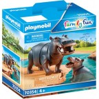 Playmobil 70354 - Family Fun - Hippopotame et son petit