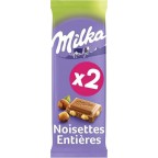 MILKA Tablette Chocolat aux Noisettes 2x100g