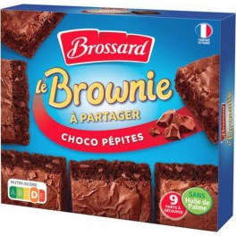 Brossard BROWNIE CHOCO PEPITES 9 parts 285g (lot de 3)