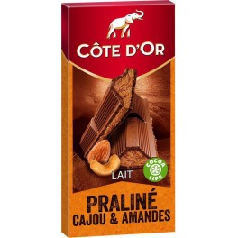 Côte d’Or Lait Praliné Cajou & Amandes 200g (lot de 9)