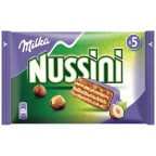 Milka Gaufrettes Nussini Chocolat Noisettes par 5 Barres 31,5g (lot de 6 soit 30 barres)