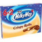 Milky Way Barres chocolatées Crispy Rolls les 6x25g 150g