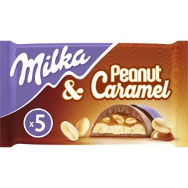 Milka Barres chocolatées caramel et cacahuète