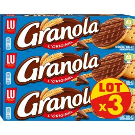 LU Biscuits sablés Granola L’Original Chocolat Lait 3x200g 600g