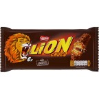 LION Barres chocolatées caramel & céréales x6 42g