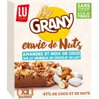 Grany Barres céréales noix de Coco Envie de Nut's