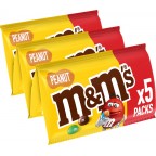 M&M's Bonbons chocolat au lait et cacahuètes PEANUT 5x45g 225g