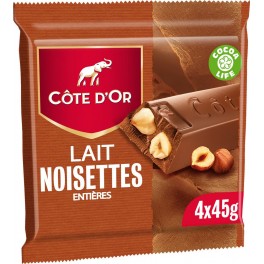 Cote D Or Chocolat au lait noisettes entières COTE D'OR