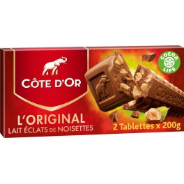 Cote D Or Chocolat au lait éclats noisettes COTE D'OR