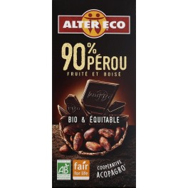 90 Alter Eco Chocolat bio noir 90% ALTER ECO