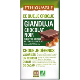 Ethiquable Chocolat noir gianduja bio