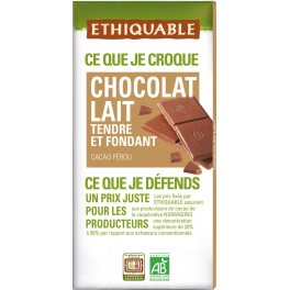 Ethiquable Chocolat bio lait