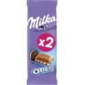 Milka Chocolat au lait aux morceaux de biscuits Oreo 2x100g