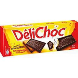 Délichoc Biscuits croustillants Chocolat Noir 150g