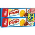 LU Pépito Biscuits nappés Chocolat au Lait 2x192g 384g