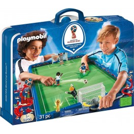 PLAYMOBIL 9298 Stade foot - Transportable FIFA - Russie 2018