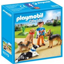 PLAYMOBIL 9279 City Life - Entraineur Et Chiens