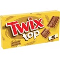 TWIX TOP Une alliance toujours aussi savoureuse de biscuit de caramel et de chocolat x10 210g (lot de 9)