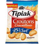 Tipiak Croûtons Croustillants -25% de Sel Nature 80g (lot de 4)