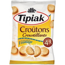 Tipiak Croûtons Croustillants au Bon Goût de Fromage 90g (lot de 4)