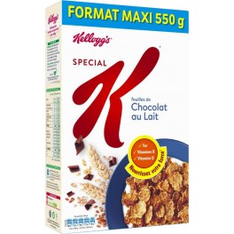 Kellogg's Kellogg’s Spécial K Feuilles De Chocolat Au Lait Format Maxi 550g