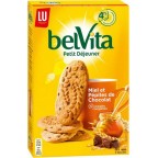 LU BelVita Petit Déjeuner Miel et Pépites de Chocolat 5 Céréales Complètes 400g