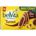 LU BelVita Petit Déjeuner Tartiné Goût Choco-Noisette 5 Céréales Complètes Maxi Format 400g