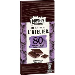 Nestlé Les Recettes de l’Atelier 80% Noir Corsé Ghana Équateur 100g