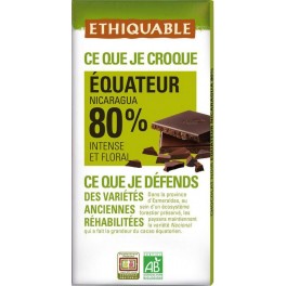 Ethiquable Équateur Nicaragua 80% Intense et Floral 100g