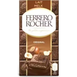 FERRERO tablette de Chocolat au Lait et Noisettes 90g