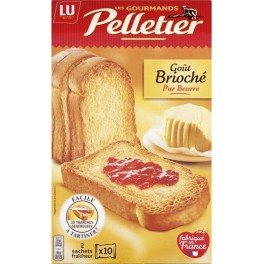 LU Les Gourmands Pelletier Goût Brioché Pur Beurre 260g (lot de 6)