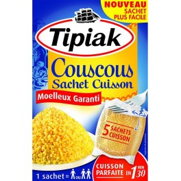 Tipiak Couscous Sachet Cuisson Moelleux Garanti par 5 Sachets 500g (lot de 4)