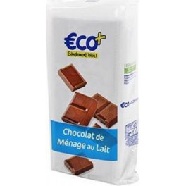 Tablette chocolat au lait Eco+ Ménage 5x100g