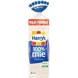 Harrys Pain de mie 100% mie Nature Sans croûte Maxi 650g