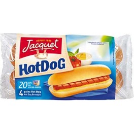 Jacquet Pain hot dog x4 240g