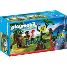 PLAYMOBIL 6891 - Summer Fun Enfants avec végétation et lampe torche
