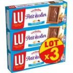 Lu Biscuits Petit Ecolier Chocolat au lait 3x150g