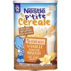 Nestlé P'tit Céréale Vanille saveur Biscuit dès 12mois 415g