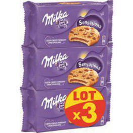 Milka Cookies Sensations Coeur Choco Fondant 3x182g