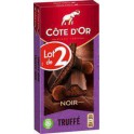 COTE D'OR Tablette de chocolat noir fourrage truffe