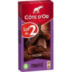 COTE D'OR Tablette de chocolat noir fourrage truffe