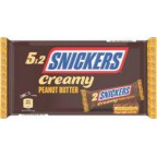 SNICKERS Creamy barres chocolatées aux cacahuètes grillées et caramel x5 182.5g