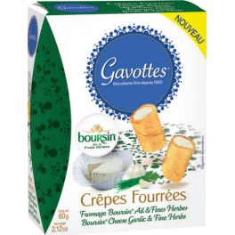 Gavottes Crêpe dentelle fourrée Boursin ail fines herbes 60g