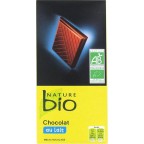 Nature bio Chocolat au lait BIO 100g